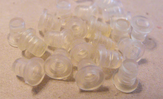 Clear Plastic Nipples, 200/bag - Click Image to Close